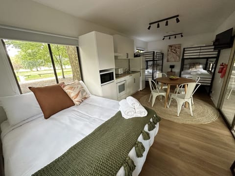 Family Cabin, Multiple Beds, Shared Bathroom | 1 bedroom, bed sheets