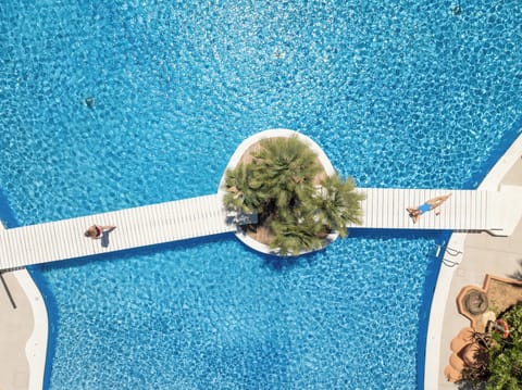 Outdoor pool, open 10:00 AM to 8:00 PM, pool umbrellas, sun loungers