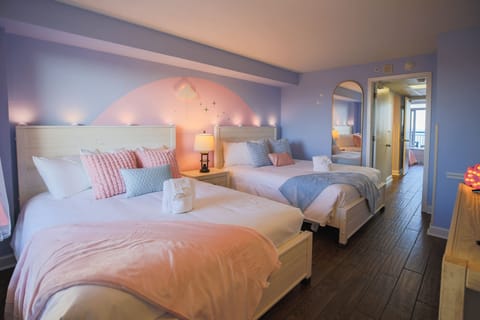 Quiet bedroom with two queen beds