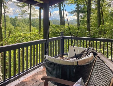 The view from our deck is stunning, with nature as far as the eye can see.