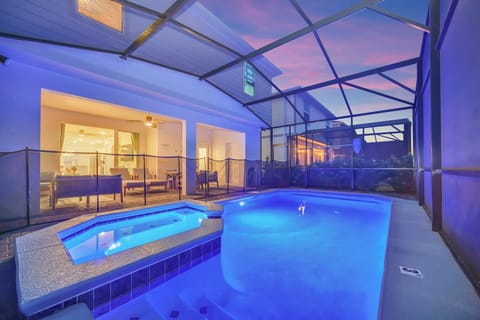 “Evenings in paradise — your private screened-in pool & spa, the perfect place to relax and make family memories 🌴 📅 Planning ahead pays off — save 20% on all 2026 stays booked this year!”