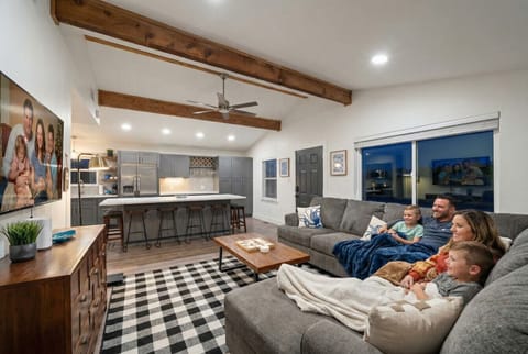 Curl up with a good book in the inviting living room