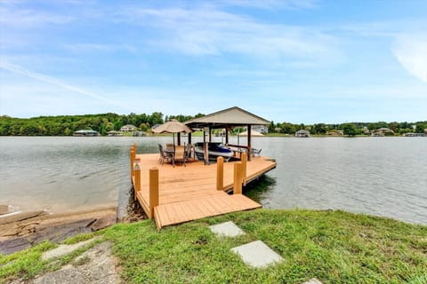 Access tranquil waters from our private dock, perfect for boating or relaxing.