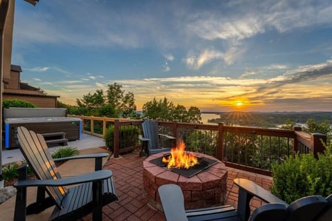 Sit by the fire and watch the sunset!