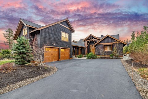 Driveway at Sunset with Full Home View