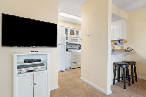 Living space looking into kitchen.