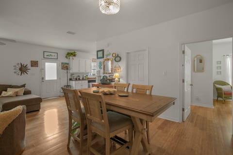 Enjoy a family meal around the dining table.