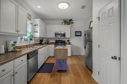 Well-equipped kitchen.