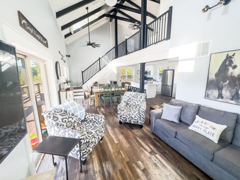 View from the corner of the living room.