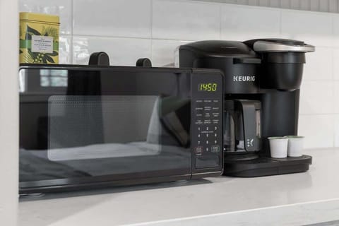 Keurig Duo and microwave provided