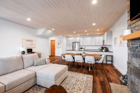 Living Area, Dining Area and Kitchen