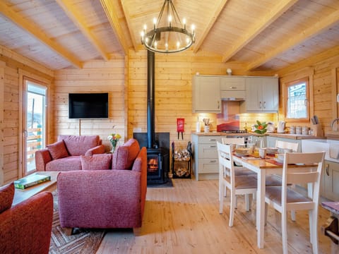 Open plan living space | D&ocirc;l Werdd Lodge, Garnant Ammanford