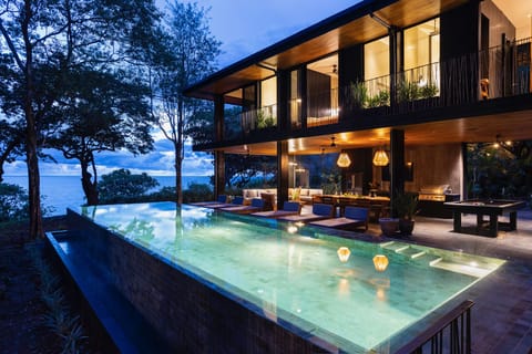 View of the ocean and the pool area, our house is an L shape, this shows 1 side