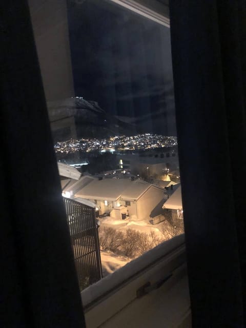 The view from the bed in bedroom 4 on the third floor