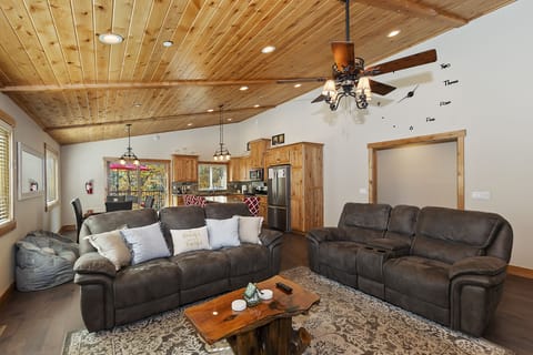 Stay cool with the ceiling fan.