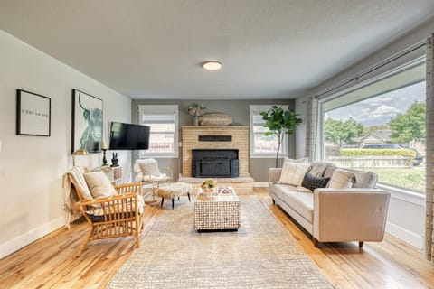 Living Room - please note: fireplace is nonfunctional