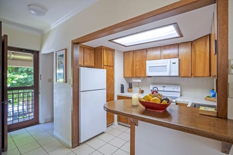 The kitchen is just off the main entrance to the unit, and is generously appointed for all your cooking needs.