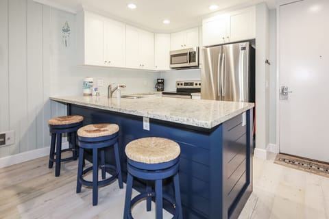 Bar-style seating for casual dining and conversation