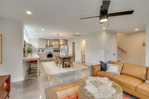 Kitchen and Dining area view from living area