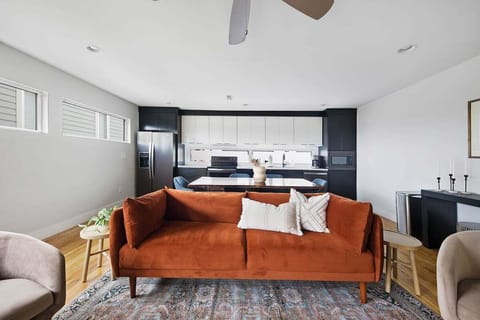 Bright, airy layout blending modern living and dining.