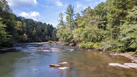 Chattahoochee River at Gaby's on the River - Kayak, tubing or sitting on the rocks at Gaby's on the river