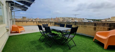 Roof terrace facing the 3 Cities, Cospicua, & Birgu