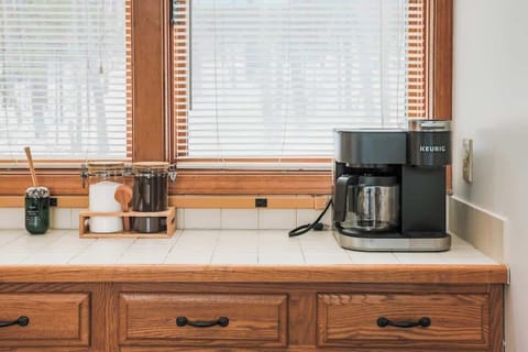 But first COFFEE! Some coffee grounds are provided.