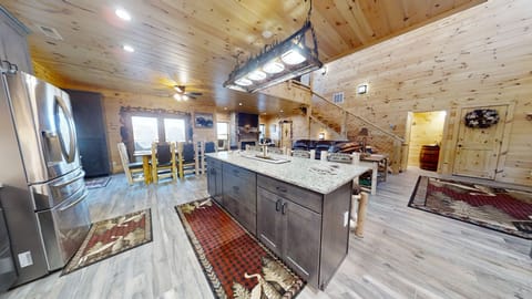 Indoors, Home Decor, House, Staircase, Refrigerator