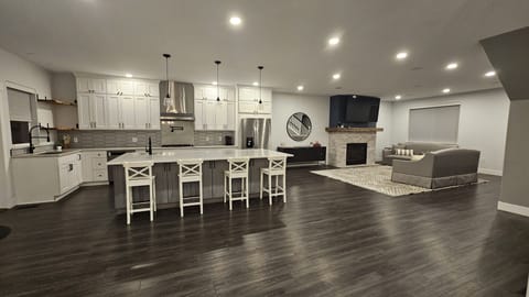 View from the dining room into the main living area.
