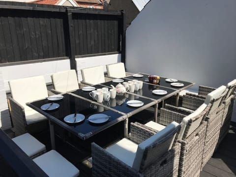Table set for breakfast in the morning sun. Such a lovely way to start the day.