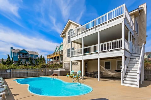 One of the standout features of this exquisite vacation home in the 12' x 29' Private Pool!