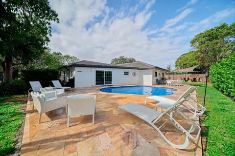 heateds pool and private yard area