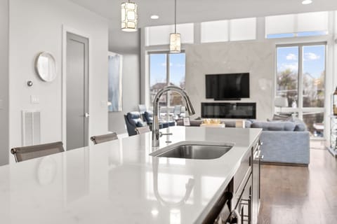 Very open downstairs living area. Room for everyone to gather & relax.