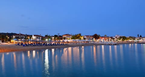On the beach, beach umbrellas, beach bar