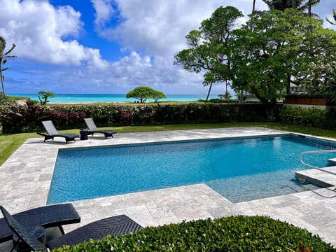 Outdoor pool and spa