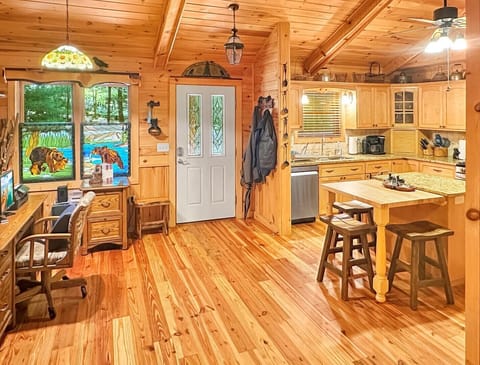 Kitchen and office area