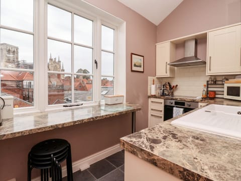 Fridge, dishwasher, electric kettle, toaster