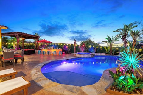 This epic pool can be heated all year round