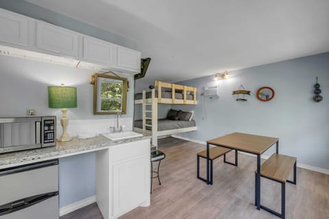 Bunk house has a mini kitchenette