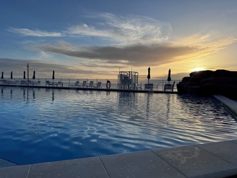 SUNRISE on the pool deck is a must. Come experience this.
