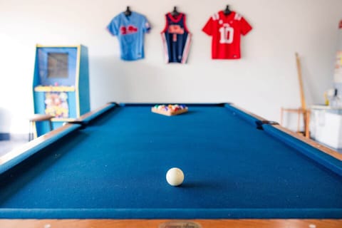 Take a break, while the kids have fun in the game room. 
