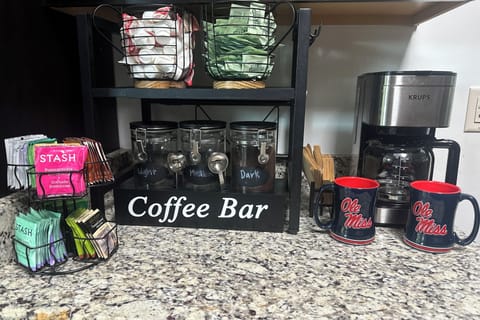 Never be caught without your morning pick-me-up with our stocked Coffee Bar.