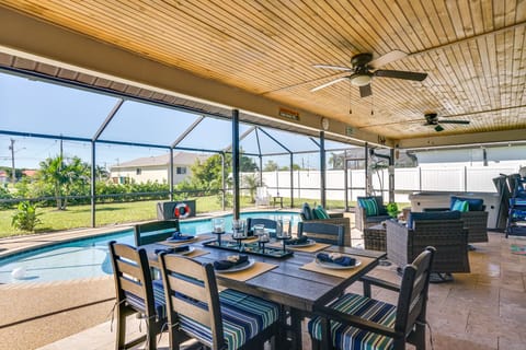 Cape Coral Vacation Rental | 3BR | 2BA | 1,400 Sq Ft | Small Step for Entry
