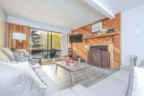Living room- Wood fireplace(wood not provided)