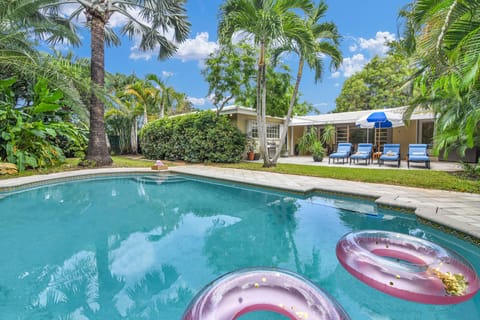 Large heated Pool. Perfect spot to lounge around all day in the sun