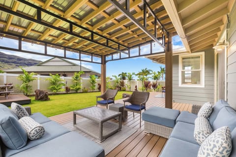 Relax and unwind in the cozy outdoor seating area