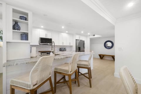 Extra bar seating in the dining room