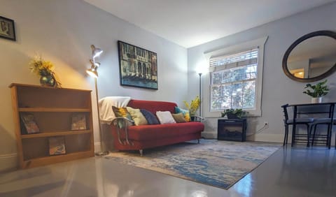 Relax in our cozy but functional living room.