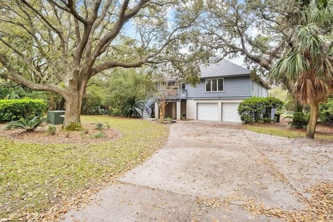 Front of the House with Garage and Parking