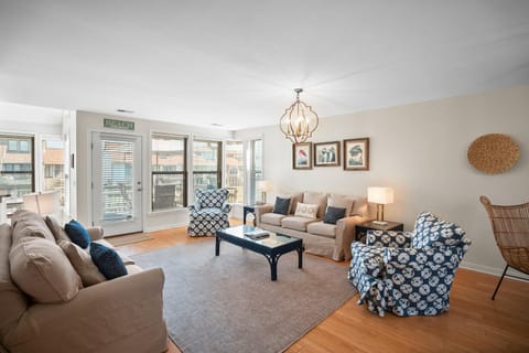 Living Room.  Access to Deck with Ocean View